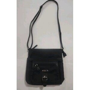 Cute MULTISAC blue Crossbody Purse With Hidden Pocket Under Front Flap, Nylon